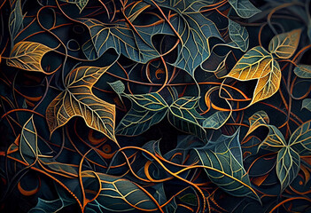 Aufkleber - A maze of interlocking puzzle pieces, creating an optical illusion. Generative AI technology.