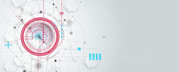 Poster - Abstract circuit board futuristic technology processing background
