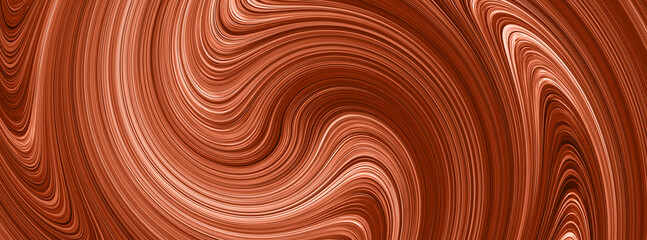 Poster - A modern abstract swirl texture in copper bronze