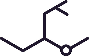 Poster - Single line icon of molecule High quality vector illustration for design, web sites, internet shops, online books etc. Editable stroke in trendy flat style isolated on white background