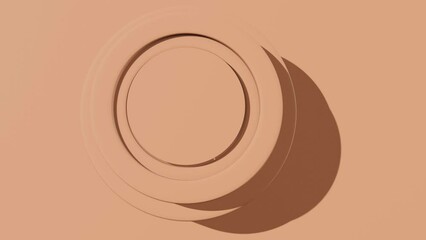 Poster - Beige abstract background with cylinder. Abstract loop animation