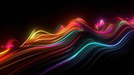 Poster - Beautiful glow flare and spark. Red blue special effect, speed police line. Magic of moving fast motion laser beams, horizontal light rays. Abstract neon color glowing lines background.generated by AI