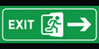 © cosastocker - exit icon, green and white, vector illustration