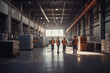 © Andrii  - Group of warehouse workers wearing hardhats and reflective jackets. Generative AI