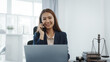 © Phushutter - Portrait of female asian lawyer manager in formal suit working with signed insurance contract law, legal, legislation, online consulting real estate clients close deal in realtor office.