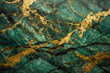 Golden and green color luxury marble texture