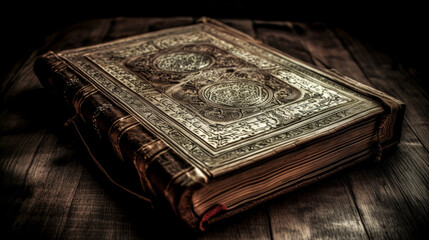 Wall Mural - an ancient book was discovered, unlocking the mysteries of generative ai- generative ai.