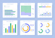 © GreenSkyStudio - Chart dashboard. Financial analysis diagram, website ui interface templates, modern chart diagram vector illustration set