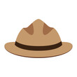 Isolated colored forest ranger hat icon Vector