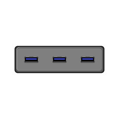 Poster - cable usb hub cartoon vector illustration