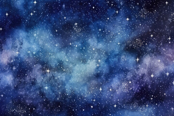 starry night sky watercolor