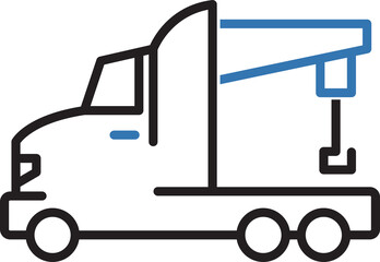 Canvas Print - tow truck icon