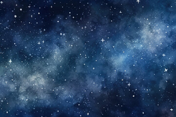 starry night sky watercolor
