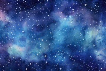 starry night sky watercolor