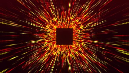 Poster - Colorful Tunnel Background. Abstract digital background. Big data visualization. Data flow information. Concept of digital communication. Wormhole. 3D rendering. 4k animation.