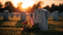 Solemn Remembrance On Memorial Day. AI Generated