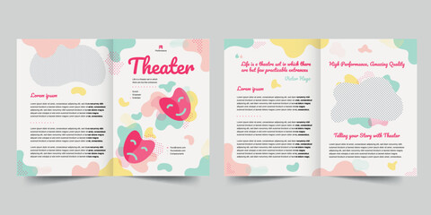Wall Mural - bifold brochure template. A clean, modern, and high-quality design bifold brochure vector design. Editable and customize template brochure