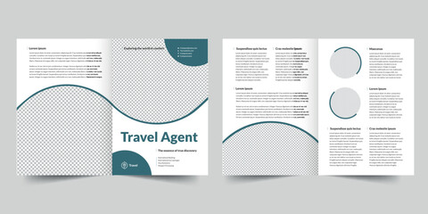 Wall Mural - bifold brochure template. A clean, modern, and high-quality design bifold brochure vector design. Editable and customize template brochure