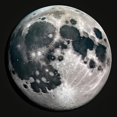 Wall Mural - a view of the Moon, created with Generative AI technology