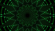 Green Kaleidoscope Pattern Lines Background
