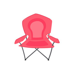 Wall Mural - rest folding chair cartoon vector illustration