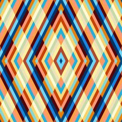 Fototapete - Argyle seamless vector pattern background. Pattern of a rhombuses.