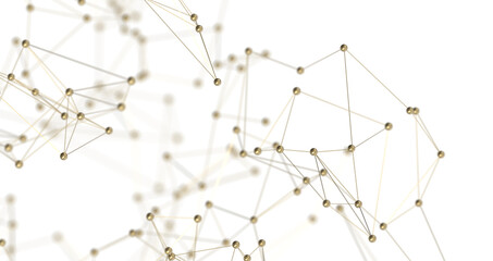 Fototapete - Abstract digital background of points and lines. Glowing plexus. Big data. Network or connection. PNG transparent