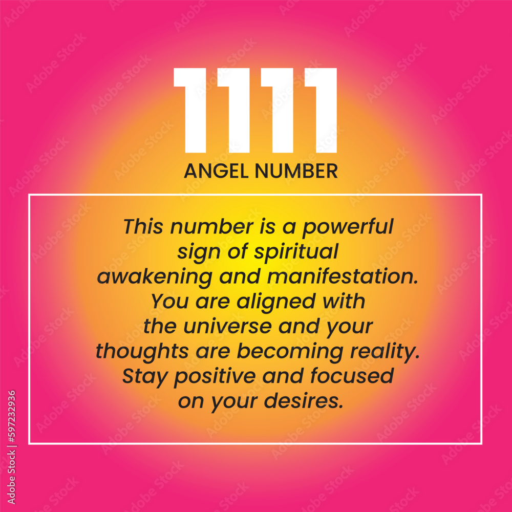 1111 Angel number blessing message for social media, poster and banner ...
