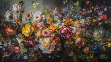 Floral Masterpiece: A Generative AI Interpretation Of A Classic Dutch Master Flower Painting