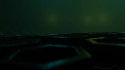 Wall Mural - big and dark green abstract geometric ,technology futuristic business and corporate style background