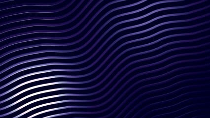 Poster - Horizontal waving flowing metal abstract lines on dark background. Design. Light flares on wavy surface.