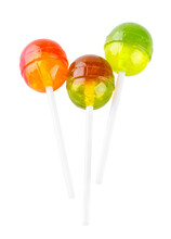 Colorful Lollipops Isolated On Transparent Background. Png Format	
