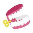 Isolated colored mouth toy sketch icon Vector