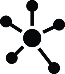 Fototapete - Business network icon vector isolated on white background