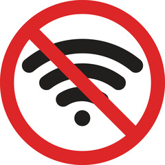 Poster - no wifi sign symbol vector isolated on white background

