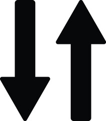Poster - two way road sign vector . double arrow icon . arrows up and down