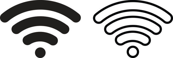 Fototapete - Wifi icon set vector . signal icon. Wireless icon . Connection sign