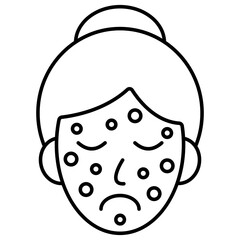 Poster - A premium download icon of acne face