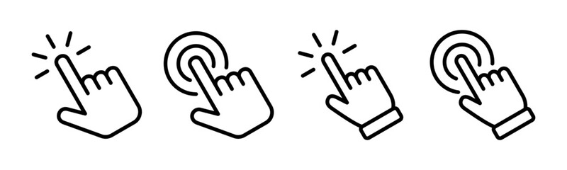 Hand click icon vector illustration. pointer sign and symbol. hand cursor icon