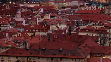 Canvas Print - Prague time lapse view