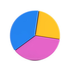 Fototapete - Business Presentation Infographic Slice Pie Chart. 3d Rendering
