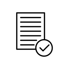 Poster - Document with checkmark icon vector illustration on white background..eps