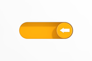 Poster - Yellow Toggle Switch Slider with Arrow Left Direction Icon. 3d Rendering
