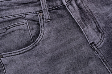 Sticker - Gray denim background.