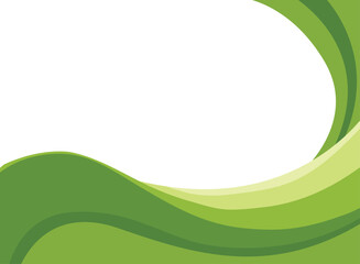 Wall Mural - Abstract green wave and space to put text vector illustration design green background color geometric creative for business banner, brochure , poster, flyer, card, cover