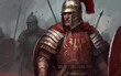 Roman Legionnaire, armor, helmet, late Empire (generative AI)