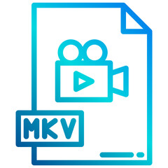 Wall Mural - MKV gradient line icon