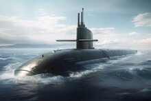 Military Submarine. Generate Ai