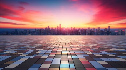 Poster - Panoramic side view asphalt road on night.Futuristic illustration of future technologies. Generative AI