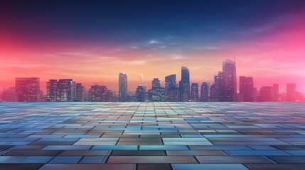 Poster - Panoramic side view asphalt road on night.Futuristic illustration of future technologies. Generative AI